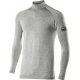 TS3 – Long-sleeve Mock Turtle Neck Carbon Merinos Wool Jersey