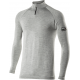 TS13 – Long-sleeve Mock Turtle Neck with Zipper Carbon Merinos Wool Jersey