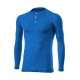 SERAFINO MERINOS - MERINOS WOOL CREW-NECK JERSEY WITH BUTTON PLACKET